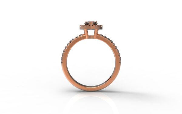טבעות אירוסין-טבעת זהב אדום יהלום 0.25 פרונטלי