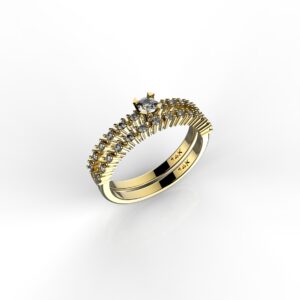 טבעות אירוסין-טבעת זהב יהלום 0.10