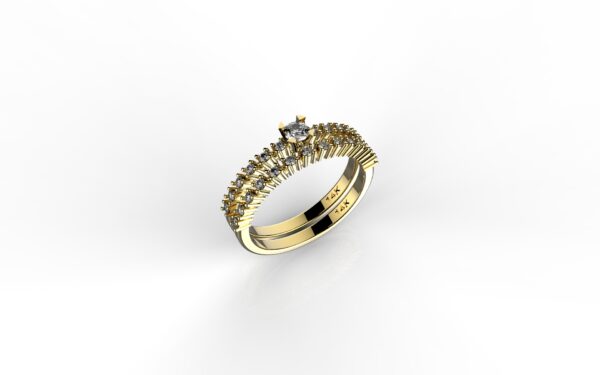 טבעות אירוסין-טבעת זהב יהלום 0.10