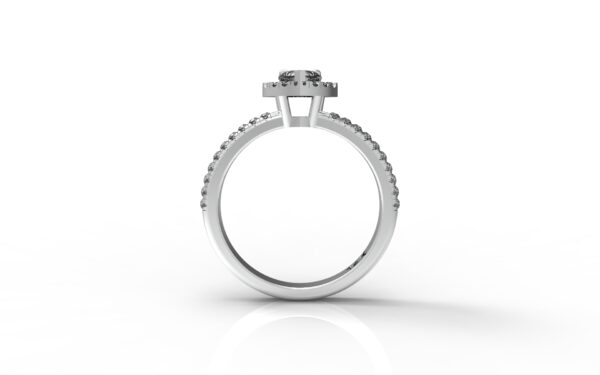 טבעות אירוסין-טבעת זהב לבן יהלום 0.25 פרונטלי